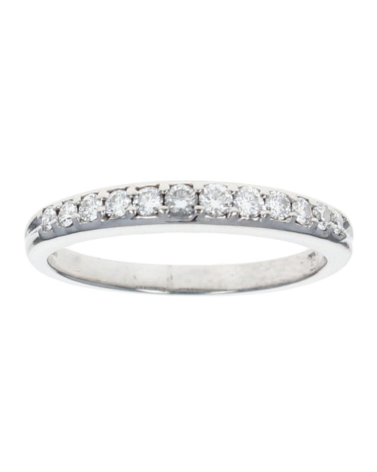 Shared Prong Diamond Band in Platinum